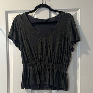 Lucky Brand Olive Short Sleeve Top
